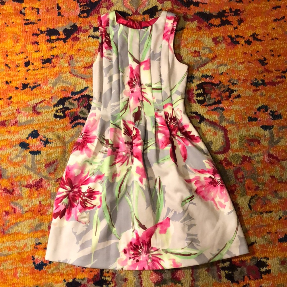 Vince Camuto floral dress with flared skirt